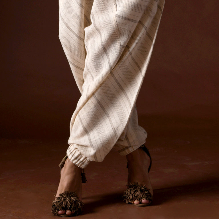 Truvian 321 Action Pants – Rain Harem Pants in Handloom Organic Kala Cotton