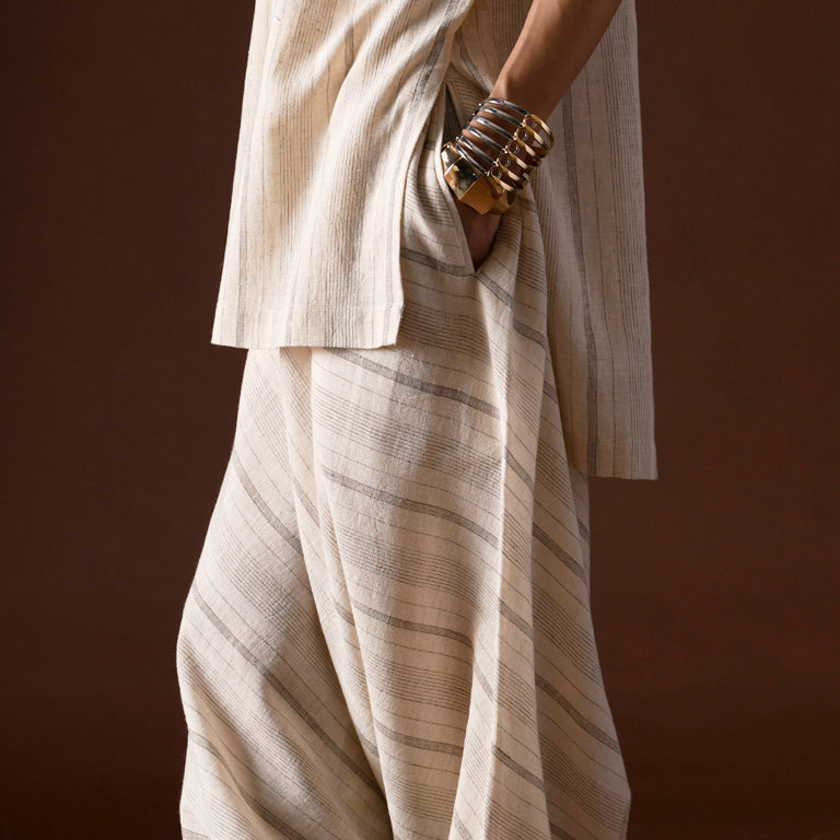 Truvian 321 Action Pants – Rain Harem Pants in Handloom Organic Kala Cotton