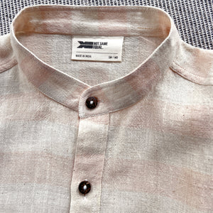 Band Shirt – in Camellia Organic Handloom Kala Cotton