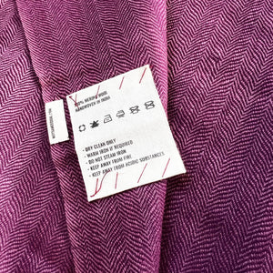 Shawl – Fuschia Chevron in Regenerative Handloom Lamb’s Wool