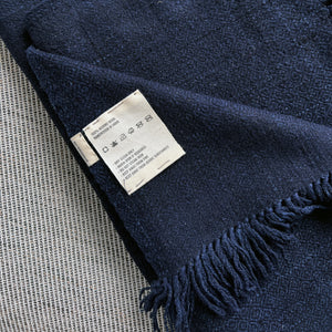 Shawl – Midnight in Regenerative Handloom Merino Wool
