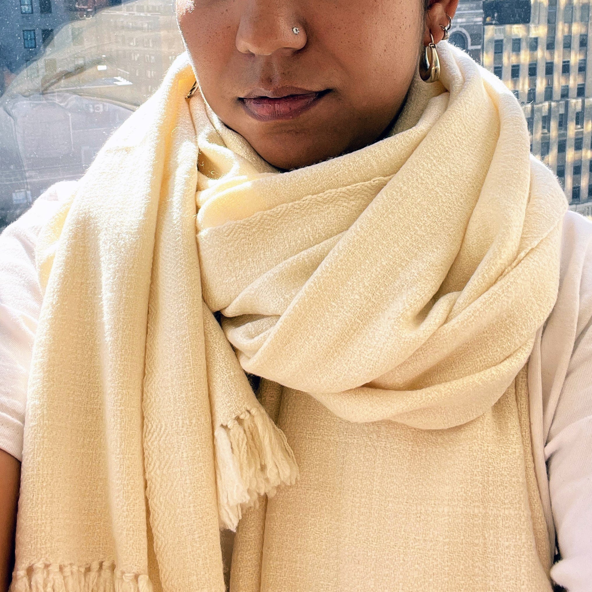 Shawl – Sunrise in Regenerative Handloom Merino Wool
